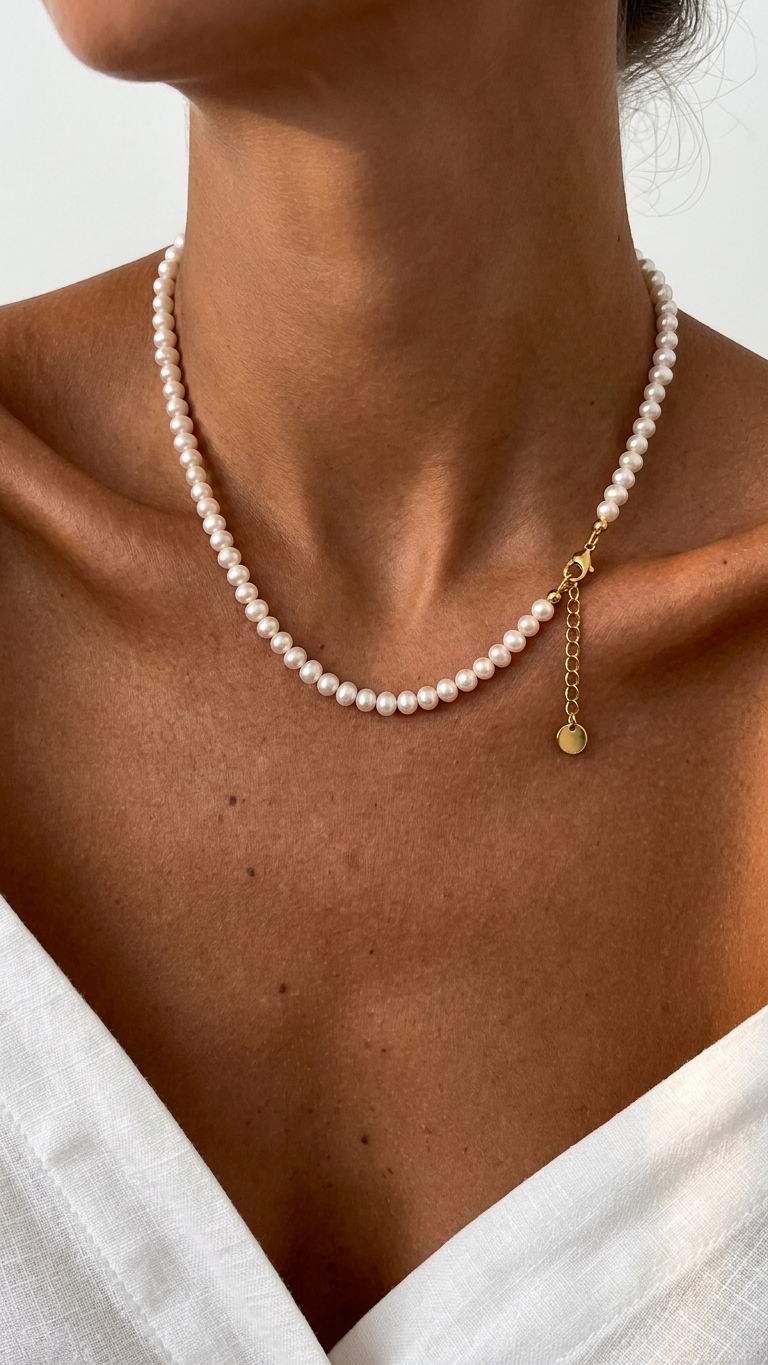 Collar SIRENA - Perlas de Río Organicas