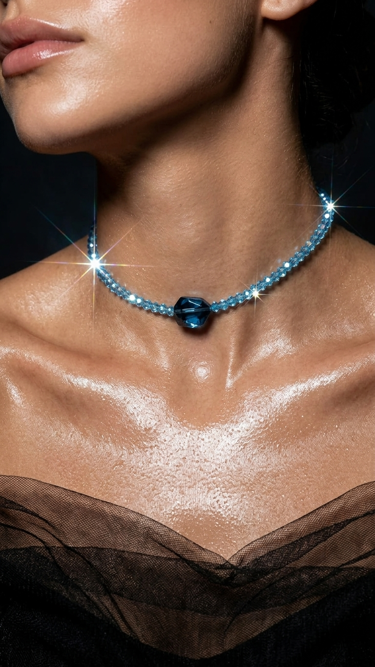 Collar LA NUIT ESSENTIAL · CŒUR BLEU